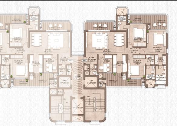 3 BHK+Study(2245)sq.ft