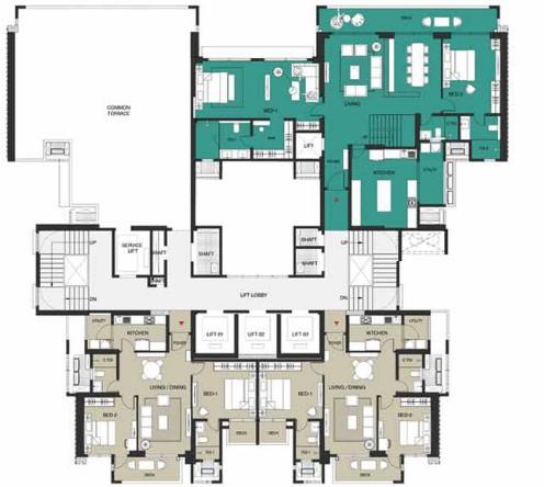 2BHK(1301-1985)sq.ft